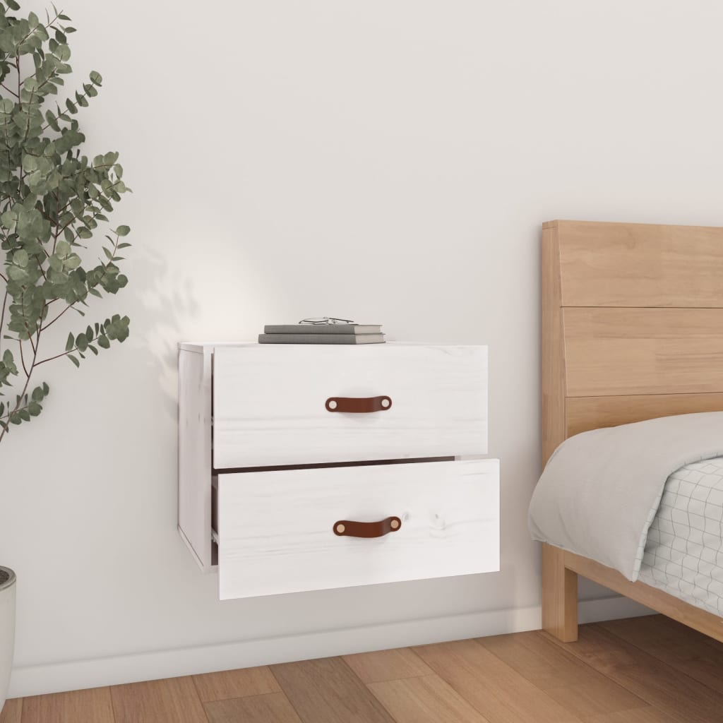 Wall-mounted Bedside Cabinet White 50x36x40 cm